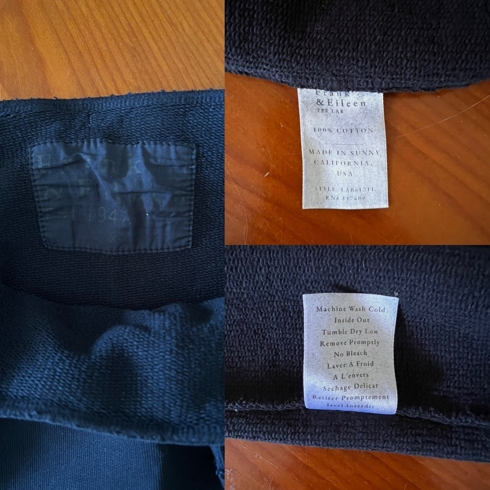 Frank &Eileen Tee Lab Donegal Unforgettable Skirt Triple Fleece Black Size XS - Picture 6 of 7
